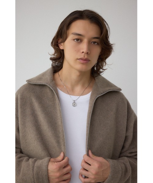AZUL by moussy（アズールバイマウジー）の「起毛スタンドカラージップアップブルゾン（ブルゾン・メンズ・ブラック系その他/グレー/ブラック/ダークベージュ・MEDIUM/LARGE）」の6枚目の写真