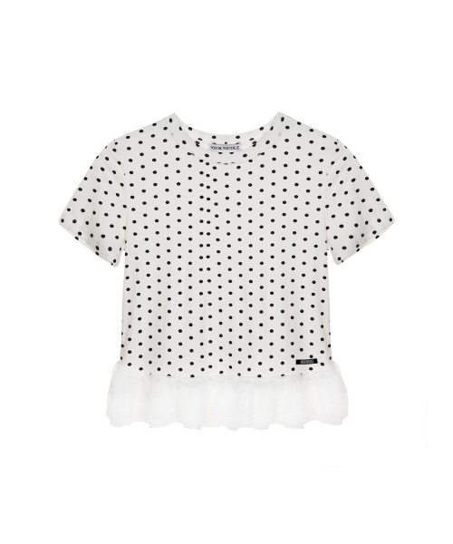 NICK&NICOLE(ニックアンドニコール)の「DOTS LACE HALF TOP_IVORY(Tシャツ/カットソー・レディース・その他・FREE)」の4枚目の写真