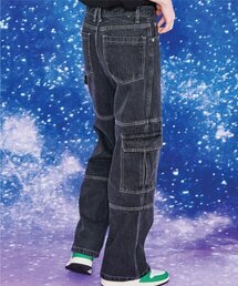 CPGN STUDIO（コンパーニョ）の「カーペンターカーゴパンツブラック（デニムパンツ）」
