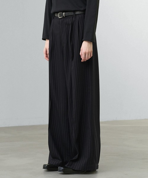 CALLNE(カルネ)の「【CALLNE】2Tuck Baggy Slacks / 2タックバギースラックス(スラックス・メンズ・ブラック系/ブラック・M/L)」の4枚目の写真