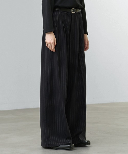 CALLNE(カルネ)の「【CALLNE】2Tuck Baggy Slacks / 2タックバギースラックス(スラックス・メンズ・ブラック系/ブラック・M/L)」の8枚目の写真