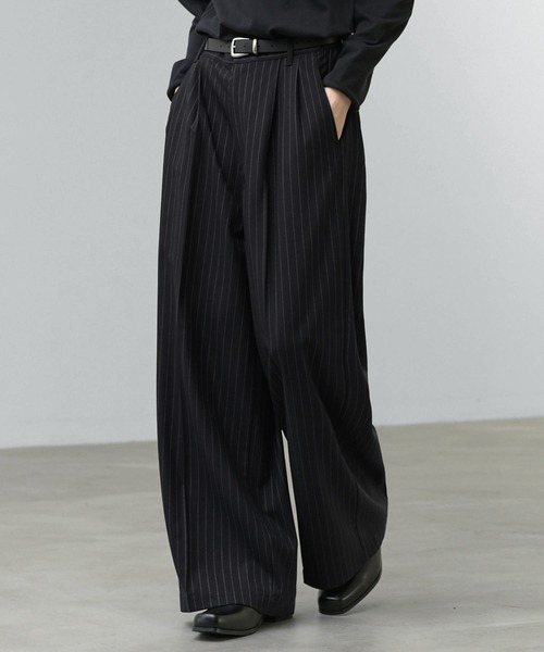 CALLNE(カルネ)の「【CALLNE】2Tuck Baggy Slacks / 2タックバギースラックス(スラックス・メンズ・ブラック系/ブラック・M/L)」の14枚目の写真