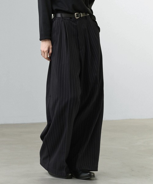 CALLNE(カルネ)の「【CALLNE】2Tuck Baggy Slacks / 2タックバギースラックス(スラックス・メンズ・ブラック系/ブラック・M/L)」の16枚目の写真