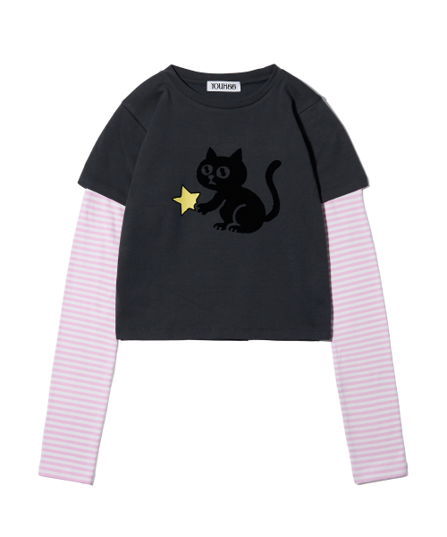 YOUHEE(ユヒ)の「YOUHEETIC LAYERED LONG SLEEVE(Tシャツ/カットソー・レディース・その他・FREE)」の3枚目の写真