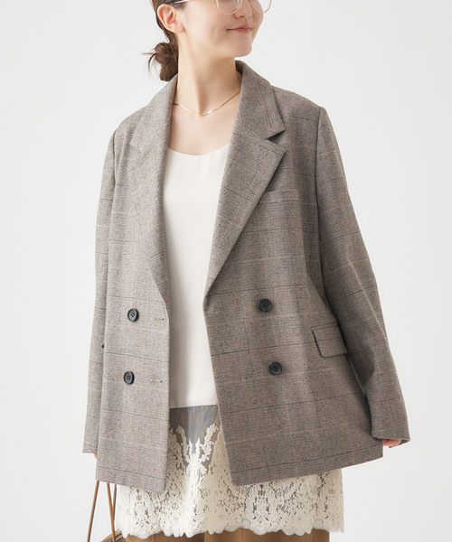 イエナ　ジャケット ダブルブレストライトビッグジャケット（テーラードジャケット）｜IENA