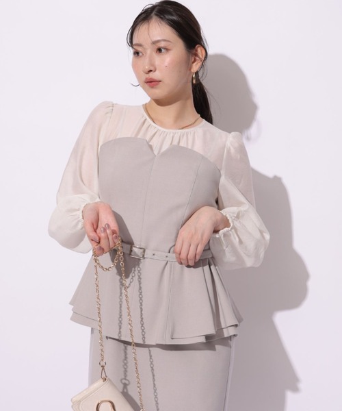 ペプラムコンビワンピース（ワンピース）｜Mystrada（マイストラーダ