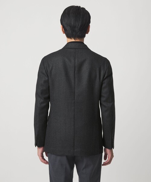green label relaxing（グリーンレーベルリラクシング）の「GLR CLOTH ミルドカルゼ 2B RG ジャケット（テーラードジャケット・メンズ・ダークグレー/ネイビー・S/M/L/XL）」の12枚目の写真