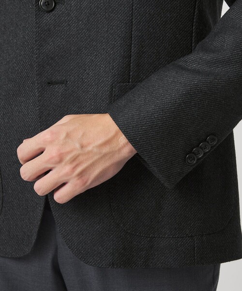 green label relaxing（グリーンレーベルリラクシング）の「GLR CLOTH ミルドカルゼ 2B RG ジャケット（テーラードジャケット・メンズ・ダークグレー/ネイビー・S/M/L/XL）」の14枚目の写真