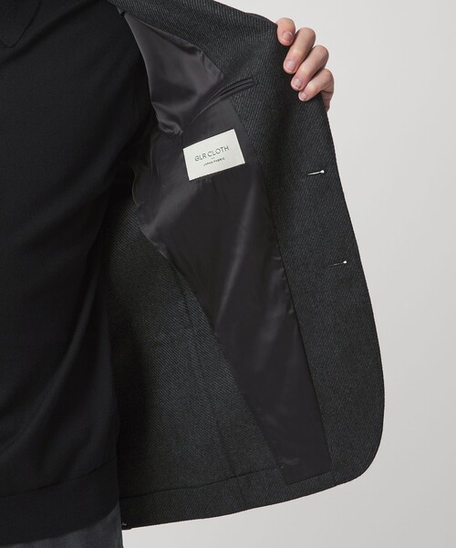 green label relaxing（グリーンレーベルリラクシング）の「GLR CLOTH ミルドカルゼ 2B RG ジャケット（テーラードジャケット・メンズ・ダークグレー/ネイビー・S/M/L/XL）」の17枚目の写真