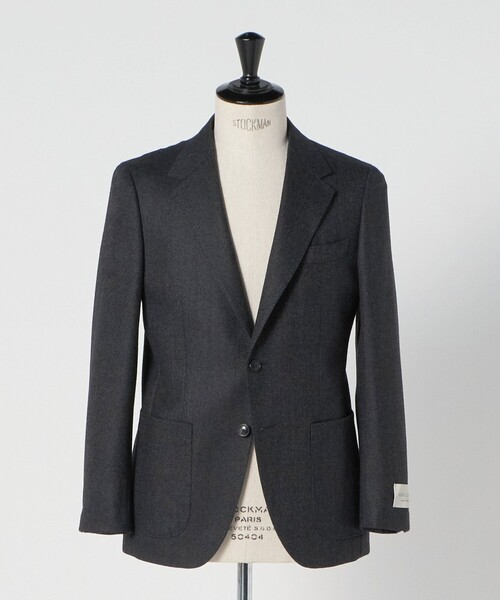 green label relaxing（グリーンレーベルリラクシング）の「GLR CLOTH ミルドカルゼ 2B RG ジャケット（テーラードジャケット・メンズ・ダークグレー/ネイビー・S/M/L/XL）」の7枚目の写真