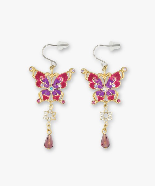 ANNA SUI（アナスイ）の「蝶モチーフ ピアス（ピアス（両耳用）・レディース・ブルー/ピンク・FREE）」の2枚目の写真