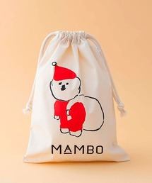 MAMBO（マンボ）の「MAMBO XMAS コットン巾着 M / サンタ（エコバッグ/サブバッグ）」