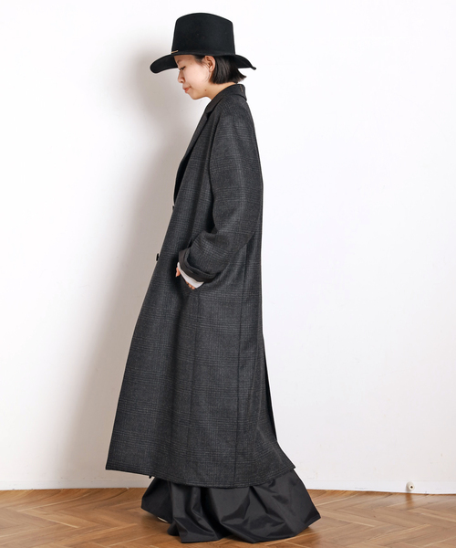 AP STUDIO(エーピーストゥディオ)の「グレンチェックチェスターコート(チェスターコート・レディース・ブラック・FREE)」の7枚目の写真