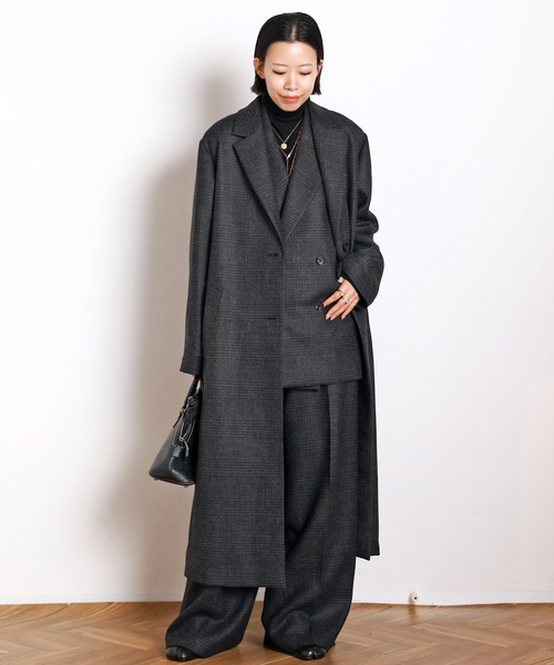 AP STUDIO(エーピーストゥディオ)の「グレンチェックチェスターコート(チェスターコート・レディース・ブラック・FREE)」の9枚目の写真