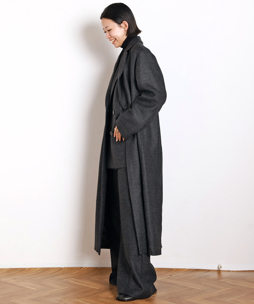 AP STUDIO(エーピーストゥディオ)の「グレンチェックチェスターコート(チェスターコート・レディース・ブラック・FREE)」の10枚目の写真