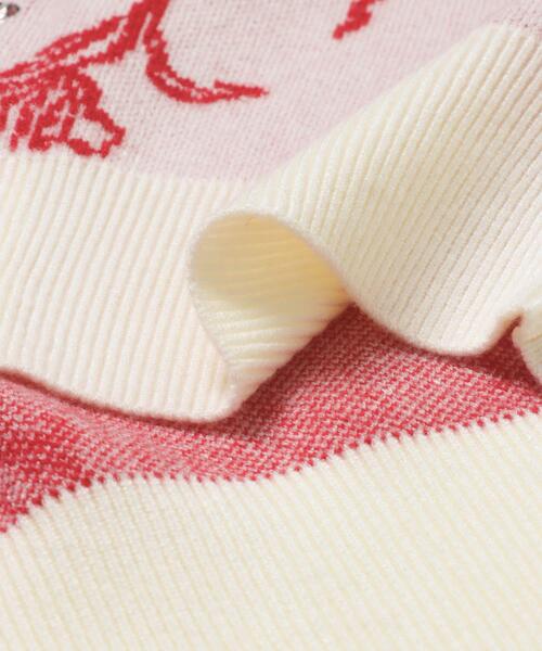 SENSE OF PLACE by URBAN RESEARCH（センスオブプレイスバイアーバンリサーチ）の「『洗濯可』ジャガードフラワーコンパクトニットカーディガン（カーディガン/ボレロ・レディース・ブラウン系その他/ホワイト系その他/ブルー系その他・ONE）」の15枚目の写真