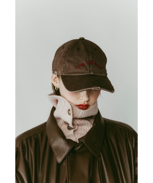 Knuth Marf（クヌースマーフ）の「K motif damage cap（キャップ・レディース・ブラック/ブラウン・ONE SIZE）」の5枚目の写真
