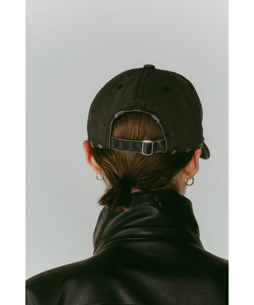 Knuth Marf（クヌースマーフ）の「K motif damage cap（キャップ・レディース・ブラック/ブラウン・ONE SIZE）」の7枚目の写真