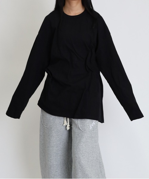 Vini(ヴィニ)の「ロングスリーブTシャツ(Tシャツ/カットソー・レディース・ブラック/ホワイト・LARGE/MEDIUM)」の7枚目の写真