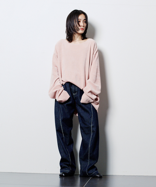 CITYSHOP（シティーショップ）の「《追加》PE WASH PULLOVER：カットソー（Tシャツ/カットソー・レディース・ブラック/チャコールグレー/ピンク/ホワイト・FREE）」の12枚目の写真
