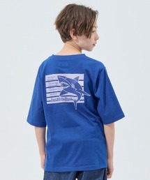 【綿100%・5分袖】楽LUCK五分袖Tシャツ(サメ)