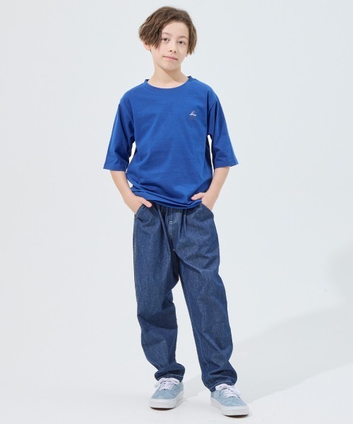 KRIFF MAYER Kid's Collection（クリフメイヤーキッズコレクション）の「【綿100％・5分袖】楽LUCK五分袖Tシャツ(サメ)（Tシャツ/カットソー・キッズ・ブルー/オフホワイト/ネイビー/ミント/チャコール・170/160/150/140/130/120）」の8枚目の写真