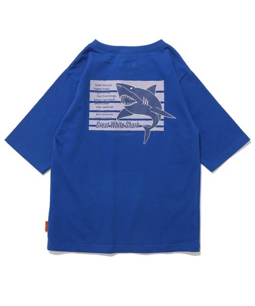 KRIFF MAYER Kid's Collection（クリフメイヤーキッズコレクション）の「【綿100％・5分袖】楽LUCK五分袖Tシャツ(サメ)（Tシャツ/カットソー・キッズ・ブルー/オフホワイト/ネイビー/ミント/チャコール・170/160/150/140/130/120）」の18枚目の写真