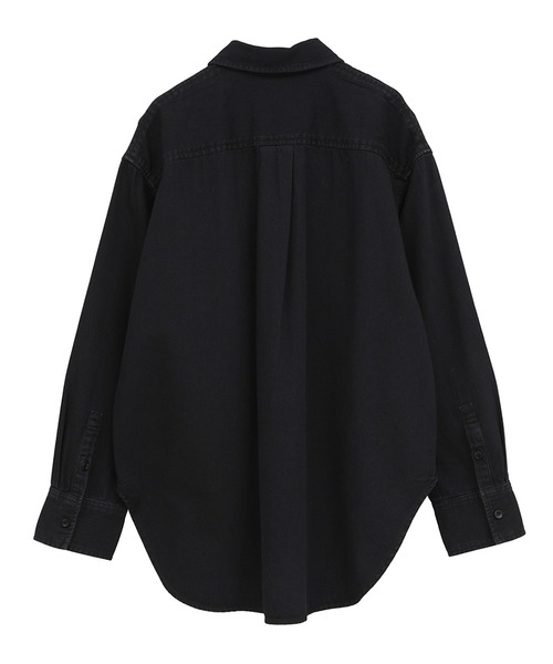 CLANE(クラネ)の「【CLANE/クラネ】COMPACT DENIM SHIRTS/コンパクトデニムシャツ(シャツ/ブラウス・レディース・ブラック/ライトブルー・1/2)」の3枚目の写真