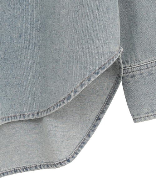 CLANE(クラネ)の「【CLANE/クラネ】COMPACT DENIM SHIRTS/コンパクトデニムシャツ(シャツ/ブラウス・レディース・ブラック/ライトブルー・1/2)」の15枚目の写真
