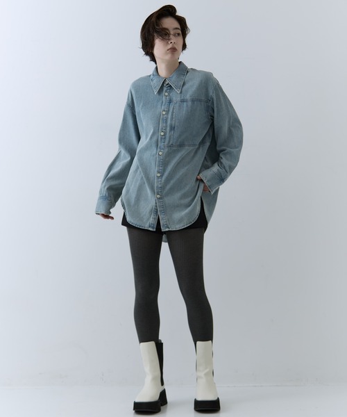 セール】【CLANE/クラネ】COMPACT DENIM SHIRTS/コンパクトデニム