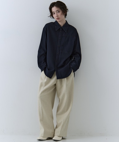 セール】【CLANE/クラネ】COMPACT DENIM SHIRTS/コンパクトデニム