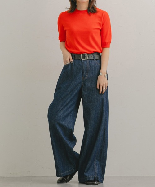 Maison INNESS（メゾンアイネス）の「【新色追加】【i Deni】6.7ozデニムバギーパンツ（はっ水）セットアップ可（デニムパンツ・レディース・ネイビー/ブルー/サックスブルー・S/M/L/LL/3L/4L/5L）」の13枚目の写真