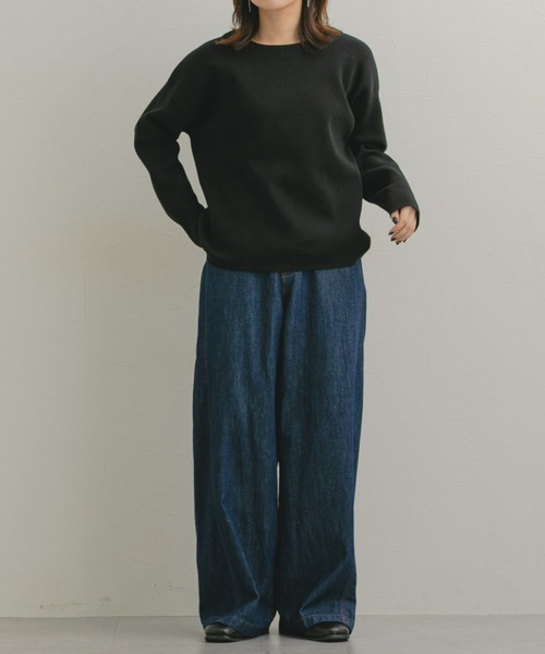 Maison INNESS（メゾンアイネス）の「【新色追加】【i Deni】6.7ozデニムバギーパンツ（はっ水）セットアップ可（デニムパンツ・レディース・ネイビー/ブルー/サックスブルー・S/M/L/LL/3L/4L/5L）」の18枚目の写真