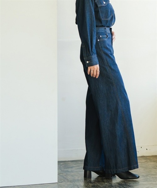 Maison INNESS（メゾンアイネス）の「【新色追加】【i Deni】6.7ozデニムバギーパンツ（はっ水）セットアップ可（デニムパンツ・レディース・ネイビー/ブルー/サックスブルー・S/M/L/LL/3L/4L/5L）」の20枚目の写真