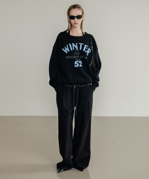 SSIN AND LEE（シンアンドリー）の「(W) ローラップバンディングスラックス ブラック（スラックス・レディース・その他・F）」の3枚目の写真