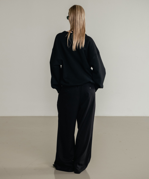 SSIN AND LEE（シンアンドリー）の「(W) ローラップバンディングスラックス ブラック（スラックス・レディース・その他・F）」の6枚目の写真