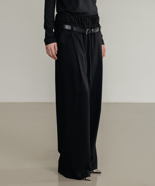SSIN AND LEE（シンアンドリー）の「(W) ローラップバンディングスラックス ブラック（スラックス・レディース・その他・F）」の10枚目の写真