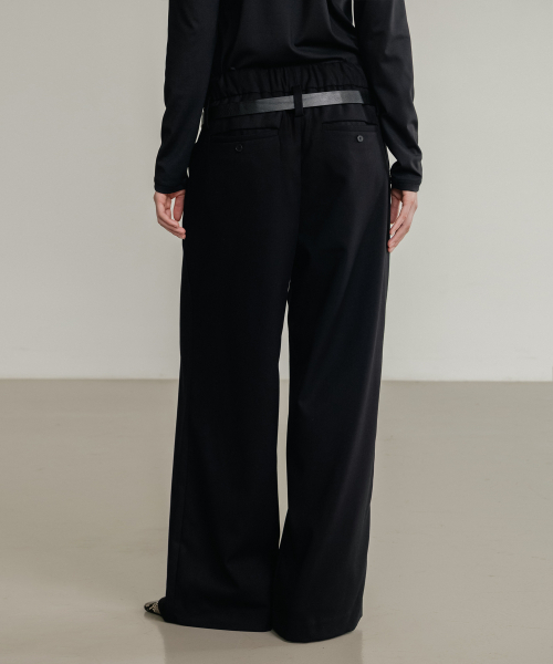 SSIN AND LEE（シンアンドリー）の「(W) ローラップバンディングスラックス ブラック（スラックス・レディース・その他・F）」の11枚目の写真