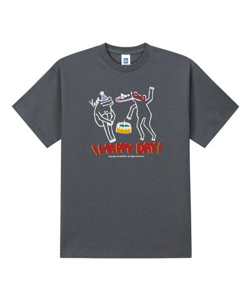 RADINEO(ラディネオ)の「ハッピーデイ半袖Tシャツグレー(Tシャツ/カットソー・メンズ・その他・LARGE/MEDIUM/SMALL/X-LARGE)」の1枚目の写真
