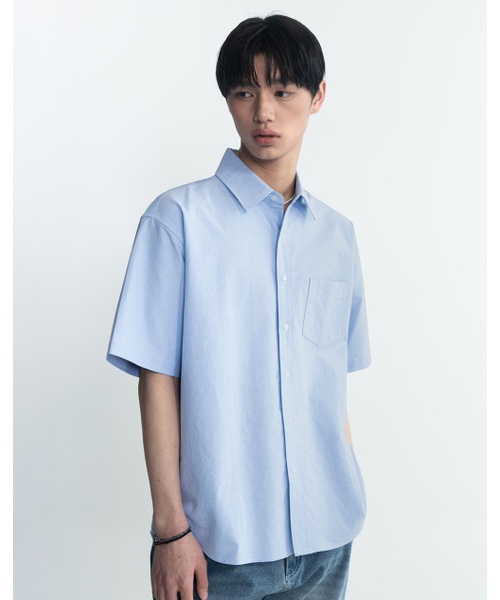 cccmalie ライトブルー 半袖シャツ　スカーフブラウス cccmalie ライトブルー 半袖シャツ スカーフブラウス cccmalie ライト