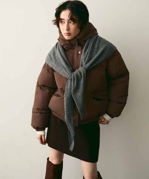 Trish（トリッシュ）の「【ウール混】アソート　トライアングルニットマフラー（ストール/ショール・レディース・ブラウン/ブラック/グレー/グレー系その他/ブラウン系その他/ブラック系その他・FREE）」の17枚目の写真