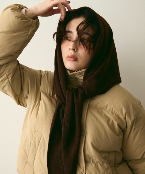 Trish（トリッシュ）の「【ウール混】アソート　トライアングルニットマフラー（ストール/ショール・レディース・ブラウン/ブラック/グレー/グレー系その他/ブラウン系その他/ブラック系その他・FREE）」の22枚目の写真