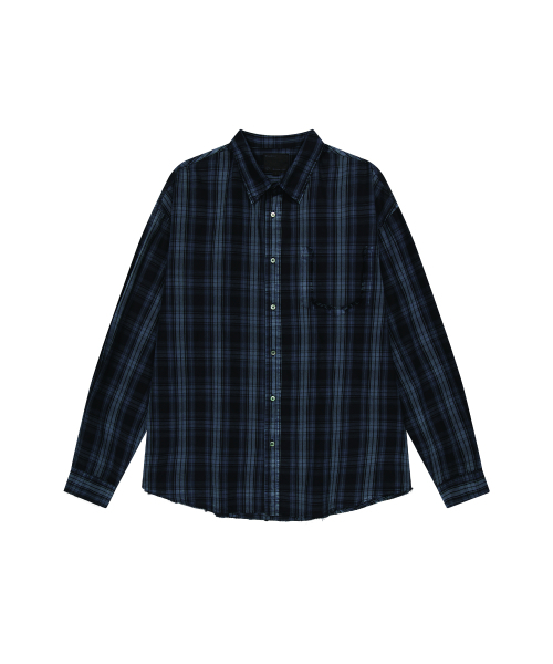 ENDOOR(エンドア)の「Old days vtg check shirt (vtg navy)(シャツ/ブラウス・メンズ・その他・1/2)」の2枚目の写真
