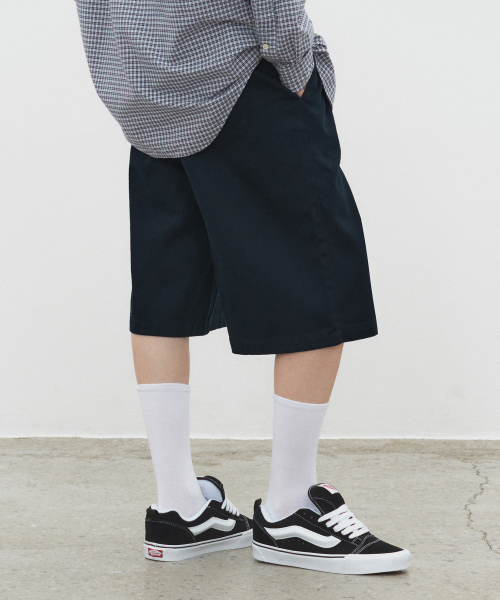 DECET（デケト）の「Cotton 2Pleats Shorts DCPT041Navy（その他パンツ・レディース・その他・26/28/30）」の6枚目の写真