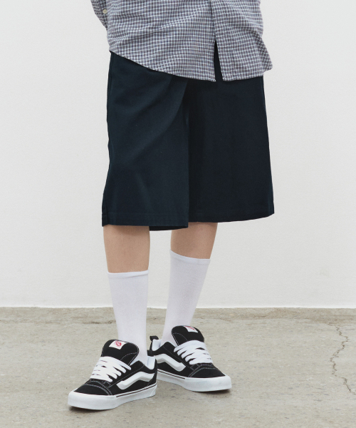 DECET（デケト）の「Cotton 2Pleats Shorts DCPT041Navy（その他パンツ・レディース・その他・26/28/30）」の8枚目の写真