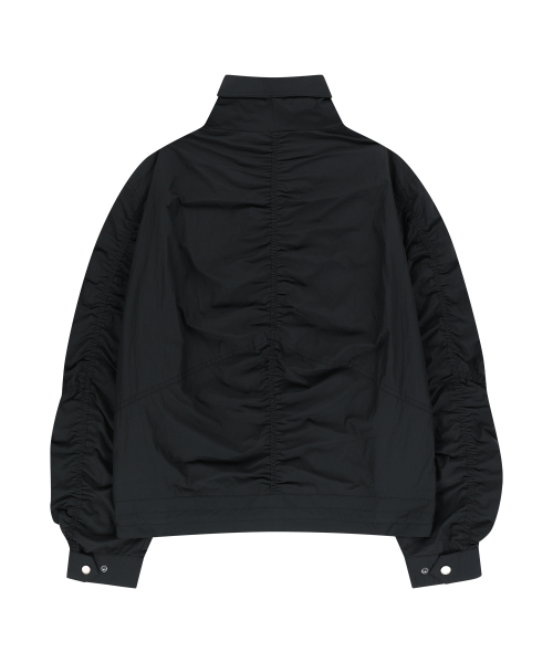 UNGIMMICK(アンジミック)の「SHIRRED NYLON WINDBREAKER JACKET (BLACK)(ナイロンジャケット・メンズ・その他・MEDIUM/LARGE)」の3枚目の写真