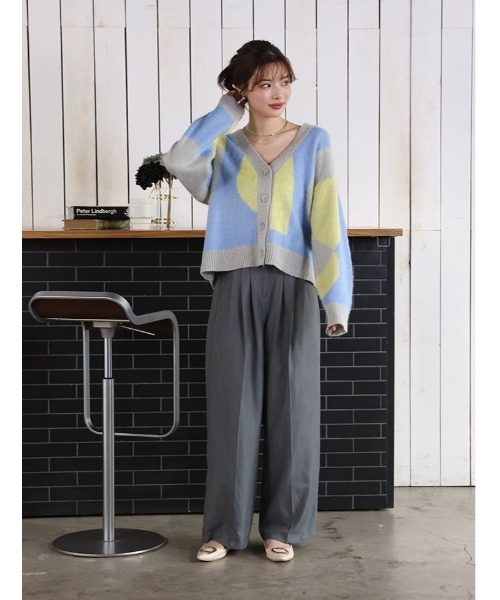 fifth（フィフス）の「ニュアンス柄カーディガン（カーディガン/ボレロ・レディース・グレー/モカ・M）」の5枚目の写真