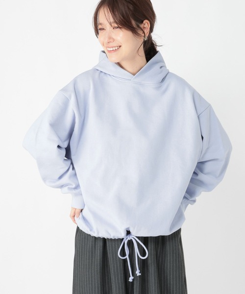studio CLIP(スタディオクリップ)の「裏毛ドロストフーディ(パーカー・レディース・アイボリー/オフホワイト/ライトブルー・FREE)」の13枚目の写真