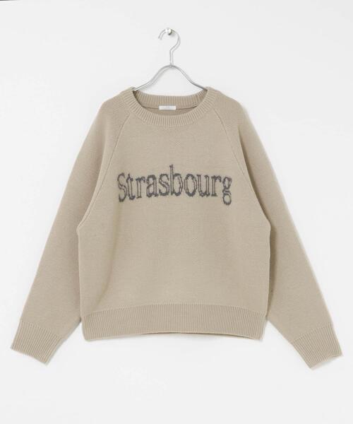 ITEMS URBANRESEARCH(アイテムズ アーバンリサーチ)の「スウェットライクロゴニット(ニット/セーター・レディース・オレンジ/ライトブルー/チャコールグレー/ベージュ・FREE)」の11枚目の写真