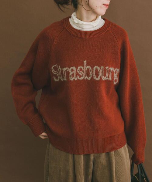 ITEMS URBANRESEARCH(アイテムズ アーバンリサーチ)の「スウェットライクロゴニット(ニット/セーター・レディース・オレンジ/ライトブルー/チャコールグレー/ベージュ・FREE)」の21枚目の写真